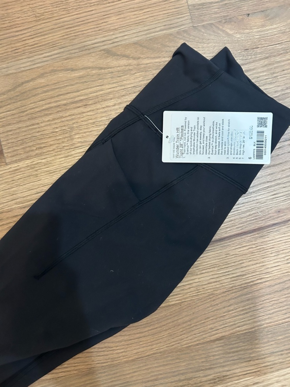 NWT lululemon athletica Black Wunder Train HR Tight with Pockets size 6